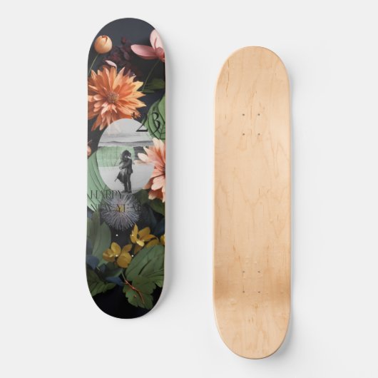 #23. HappyNewYearSkateboard Skateboard (Vorderseite)