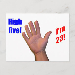 23 High Five! Postkarte