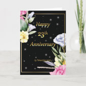 23. Hochzeit Jubiläum Goldene Grußkarte Dankeskarte (Vorderseite)