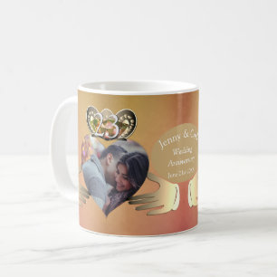 23. Hochzeitstag Foto Claddaugh Topaz Kaffeetasse