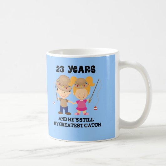 23. Hochzeitstag-Geschenk für sie Kaffeetasse (Rechts)