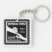 23. Hochzeitstag Imperial Topaz Schlüsselanhänger (Rückseite)