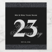23. Hochzeitstag Sonderweinetikett Weinetikett (Einzelnes Label)