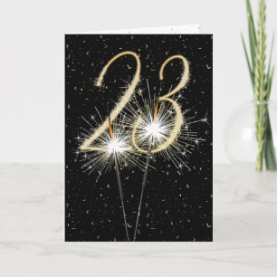 23. Hochzeitstag Sparkler Karte