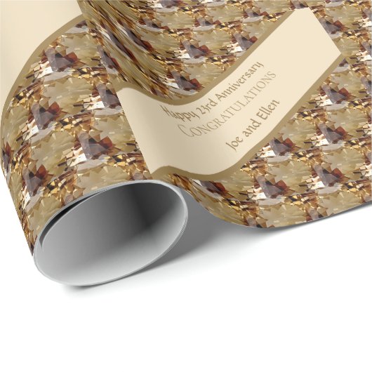 23. Hochzeitstag, Topaz, Geschenkpapier (Rolleneckpunkt)