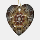 23. Hochzeitstag, Topaz, Sake Keramik Ornament (Links)