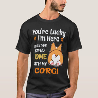 23 Ich hätte mit Corgi zu Hause bleiben können T-Shirt