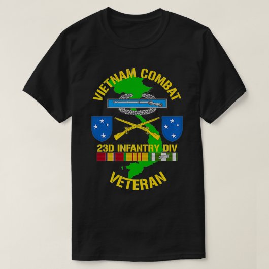 23. Infanterie Division Vietnam Combat Veteran Pre T-Shirt (Design vorne)
