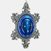 23. Infanterieabteilung Schneeflocken Zinn-Ornament (Links)