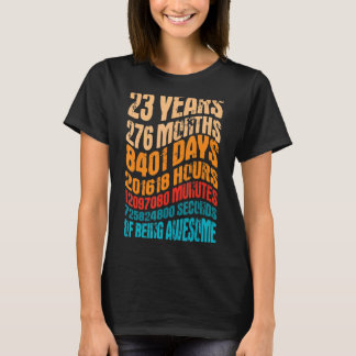 23 Jahre alt 23. Geburtstag Cooles Vintages Retro T-Shirt