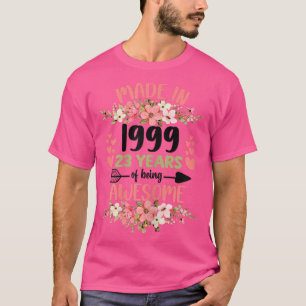 23 Jahre alt 23. Geburtstag Geboren 1999 Frauenmäd T-Shirt