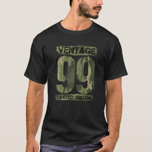 23 Jahre alt Vintag 1999 23. Geburtstagsdekoration T-Shirt
