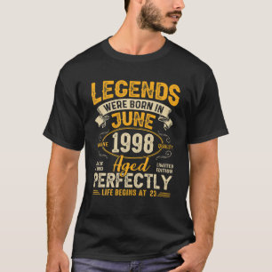 23 Jahre alt - Vintager Juni 1998 23. Geburtstag T-Shirt