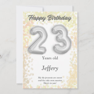 23 Jahre alte Happy Birthday Card