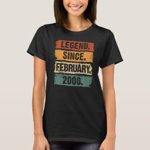 23 Jahre alte Legende seit Februar 2000 23. Geburt T-Shirt