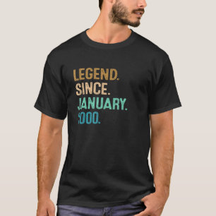 23 Jahre alte Legende Seit Januar 2000 23. Geburts T-Shirt