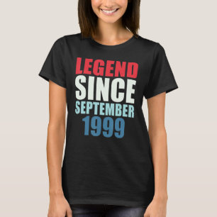 23 Jahre alte Legende seit September 1999 23. Bir T-Shirt