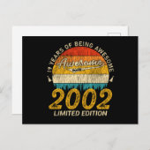 23 Jahre altes Bday Retro Phantastisch 23. Geburts Postkarte (Vorne/Hinten)