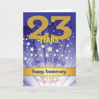 23 Jahre Erholung Jahrestag kühne Zahl
