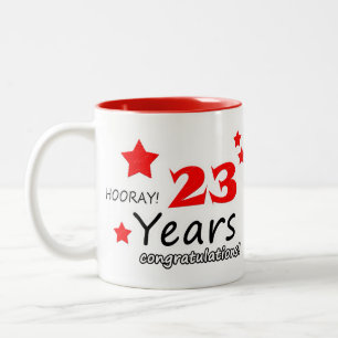 23. Jahrestag, 23. Jahrestag der Hochzeit Zweifarbige Tasse