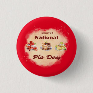 23. Januar Nationaler Kuchen-Tag Button