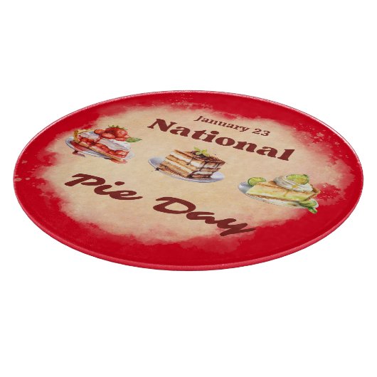 23. Januar Nationaler Kuchen-Tag Schneidebrett (Ecke)