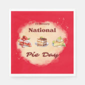 23. Januar Nationaler Kuchen-Tag Serviette (Vorderseite)