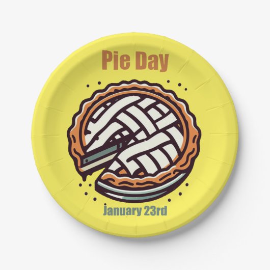 23. Januar - Pie-Tag Pappteller (Vorderseite)