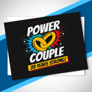 23. Jubiläum Verheiratete Paare 23 Jahre stark Postkarte