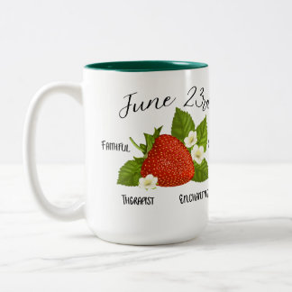 23. Juni Geburtstag Persönliche Tasse