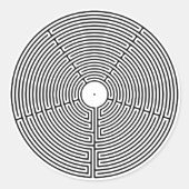 23 Kreislauf Labyrinth Runder Aufkleber (Vorderseite)