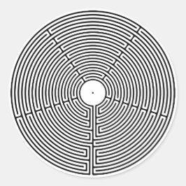23 Kreislauf Labyrinth Runder Aufkleber