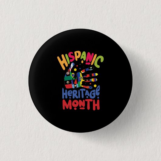 23.National Hispanic Erbe Monat alle Länder. Button (Vorderseite)