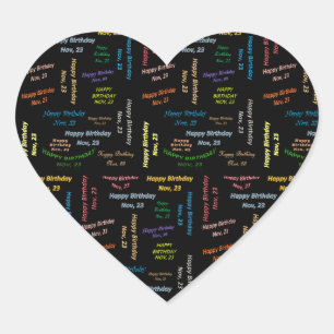 23. November Herz-Aufkleber