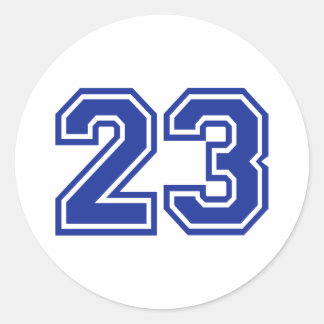 23 - Nummer Runder Aufkleber