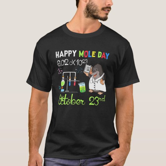 23. Oktober Nationalen Mole Day Avogadro's Number T-Shirt (Vorderseite)