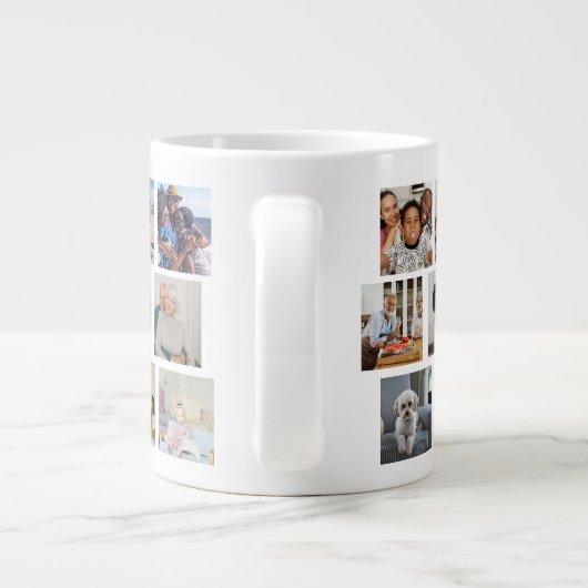 23 Photo Collage Template Make Your Own Fun Jumbo-Tasse (Rückseite)