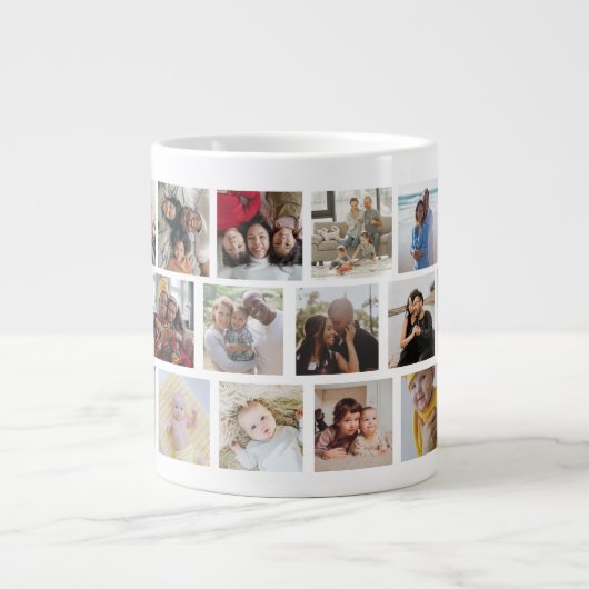 23 Photo Collage Template Make Your Own Fun Jumbo-Tasse (Vorderseite)