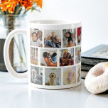 23 Photo Collage Template Make Your Own Fun Kaffeetasse<br><div class="desc">23 Photo Collage Template Make Your Own Fun unique mug from Ricaso - Create a unique gift for yourself or family, friends, work college and more. Display your most cherished memories while enjoying your morning coffee or tea. Add photos of your family, friends, pets, vacations, weddings and more. This mug...</div>