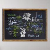23. Psalm Chalkboard 1 Poster (Vorne)