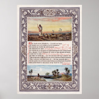 23. Psalm Der Herr ist mein Hirte Canvas Print Poster