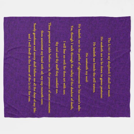 23. PSALM FLEECEDECKE (Vorderseite (Horizontal))