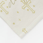 23. Psalm-Kalligrafie Fleecedecke (Ecke)