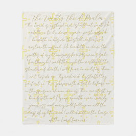 23. Psalm-Kalligrafie Fleecedecke