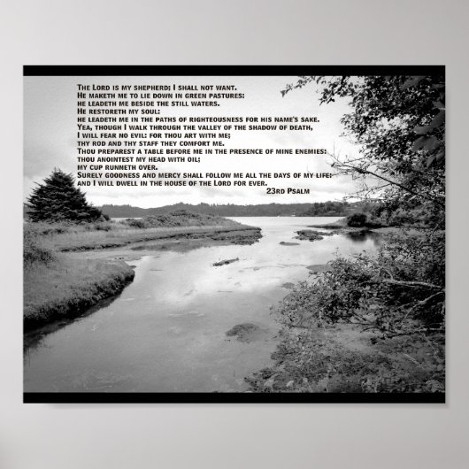23. Psalm Landscape Foto Poster (Vorne)