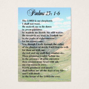 23. Psalm-persönliche Karten