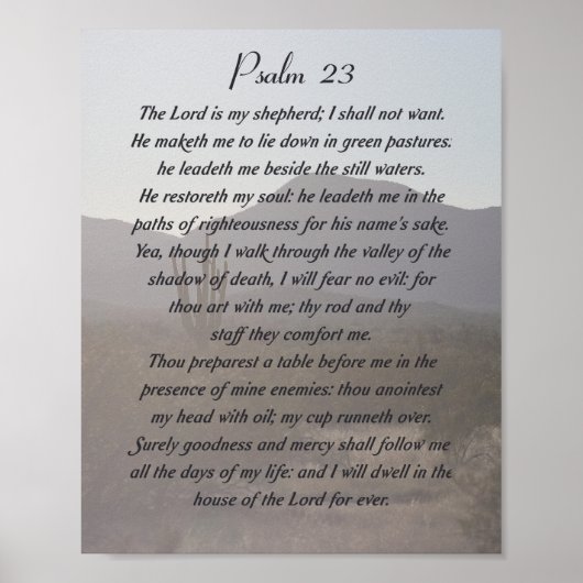 23 Psalm Poster (Vorne)
