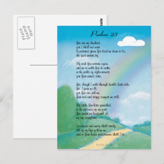 23. Psalm Postkarte (Vorne/Hinten)