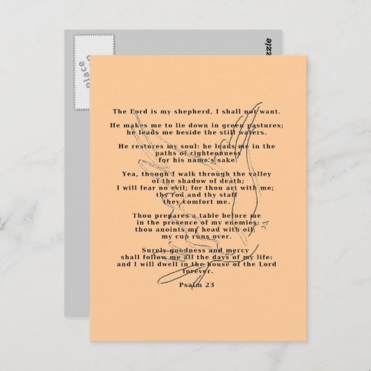 23. Psalm Postkarte (Vorne/Hinten)