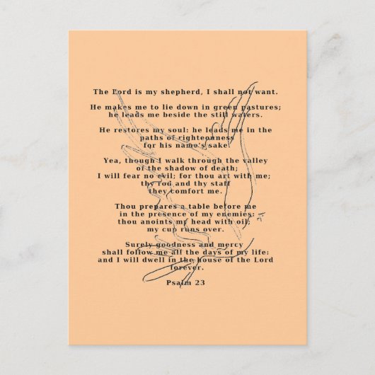23. Psalm Postkarte (Vorderseite)